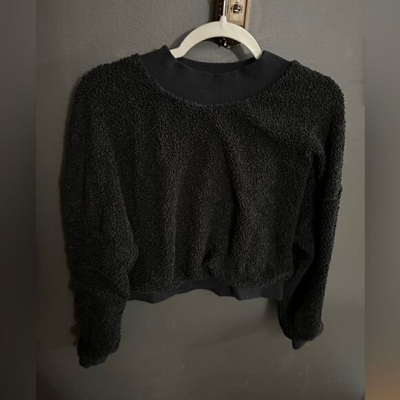 Fabletics Malia Polar Fleece Pullover Size L Black - Picture 5 of 12